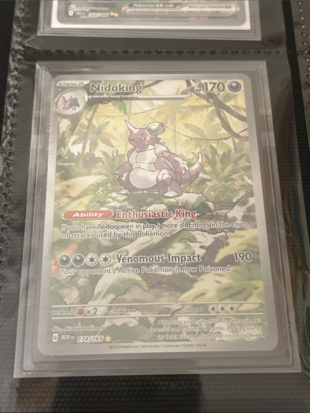 Pokemon Nidoking Holo Trading Card - Purple, Green